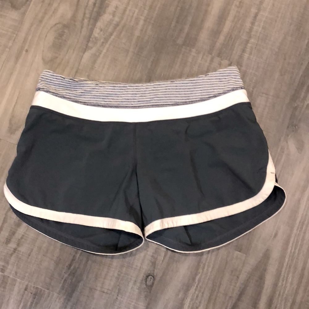 lululemon athletica Charcoal and Striped Athletic Shorts